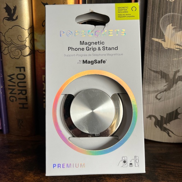 PopSocket Premium Magnetic Phone Grip & Stand for MagSafe Aluminum Radial Silver - Picture 1 of 1